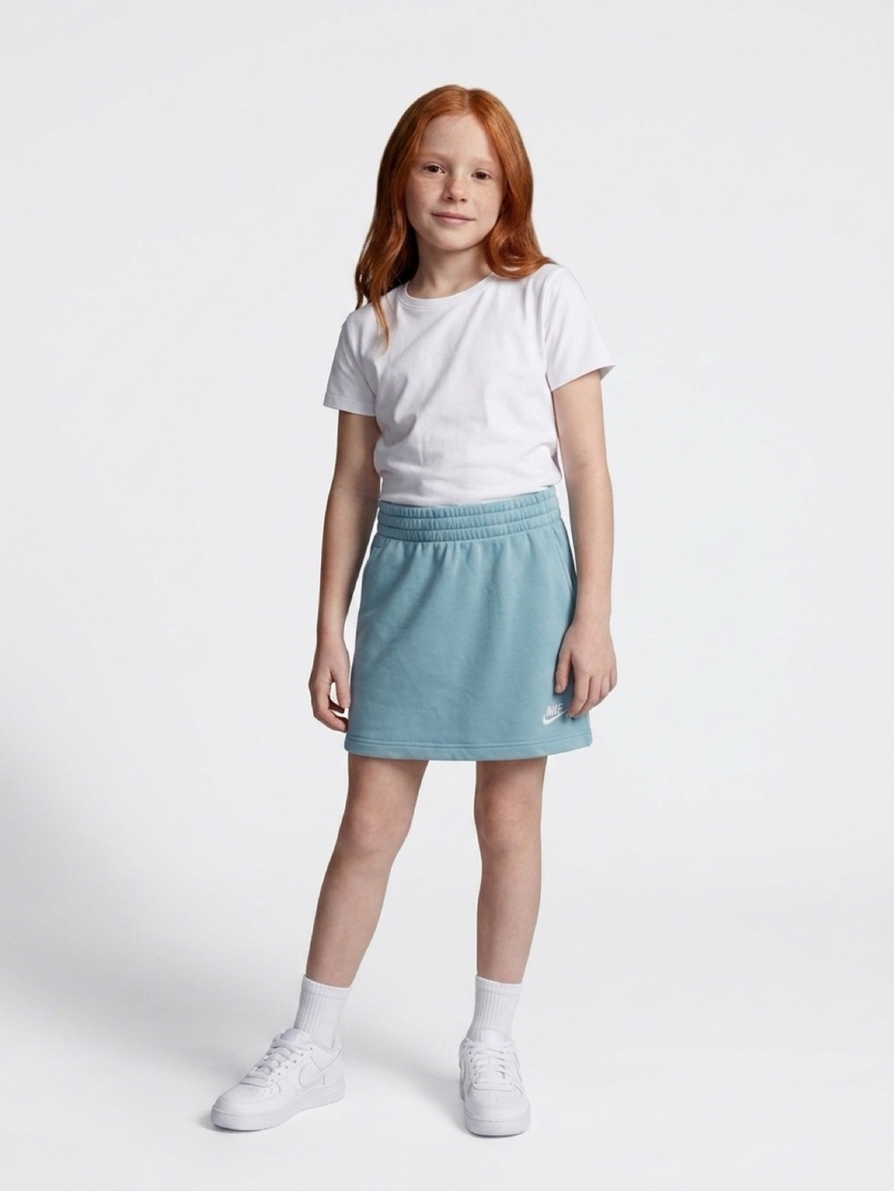 Nike Teal Blue Athletic Skort with Swoosh-NWT-Big Kids Large